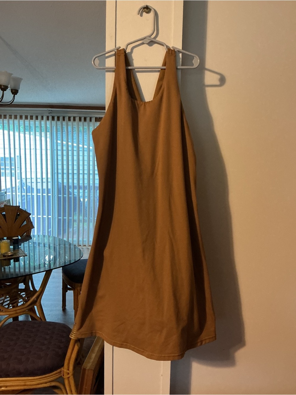 Everyday A-Line  Athletic Mini Dress in Tan